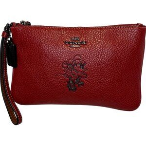 Coach X Disney Red Minnie Mouse Wristlet  Limited Edition (NWOT)